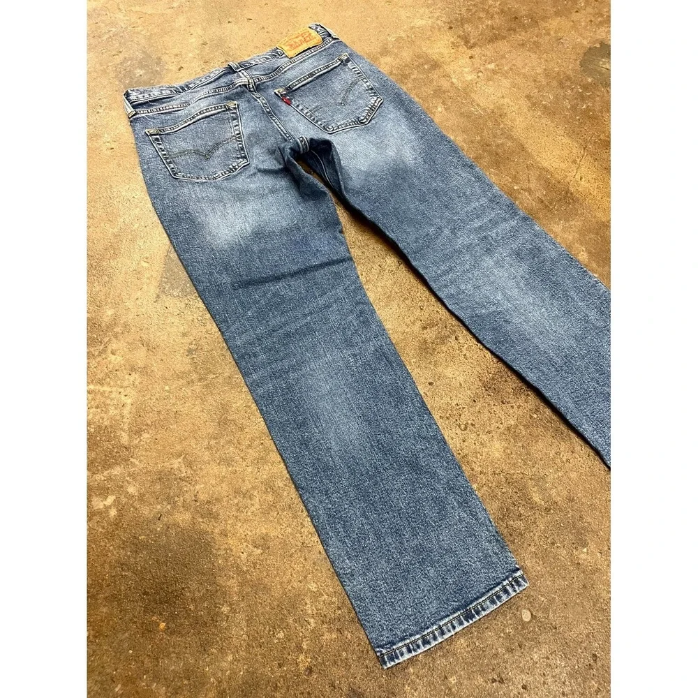 Levi's 541 Athletic Fit Jeans Mens 32x32 Blue Whiskering‎ Denim Cotton Taper Leg